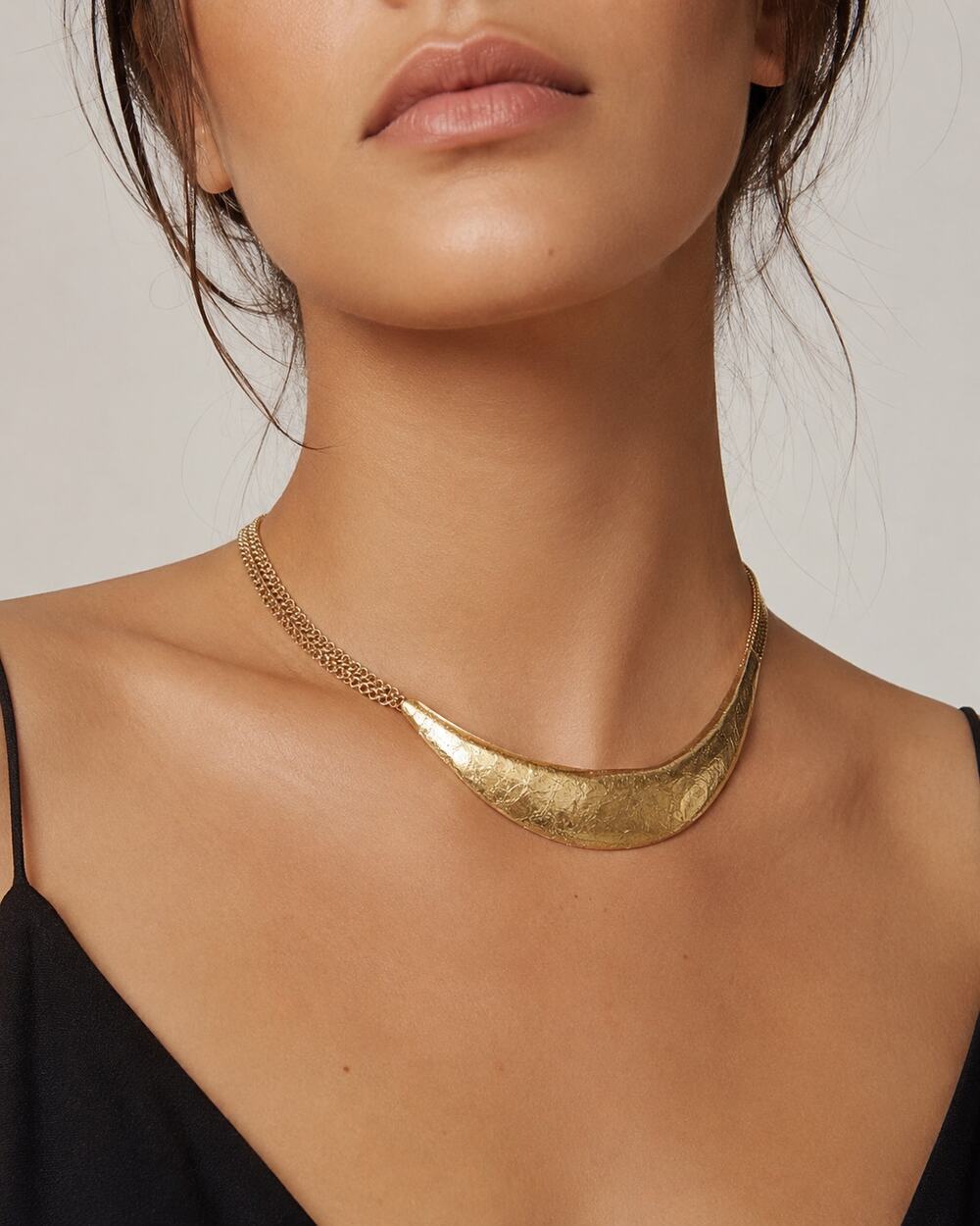 Vintage Fredrick Mosell Gold Tone Collar Necklace Estate Jewelry Classic Rare